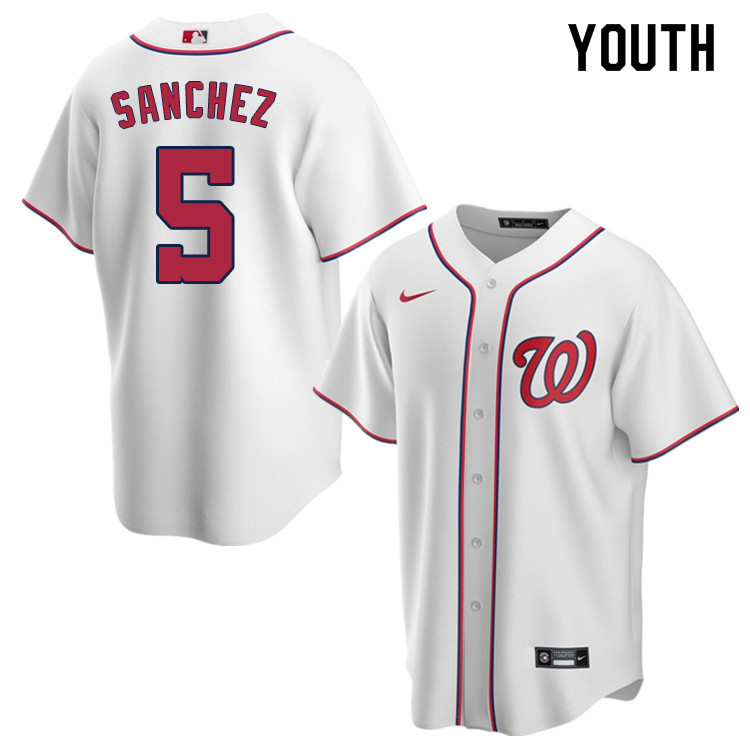 Nike Youth #5 Adrian Sanchez Washington Nationals Baseball Jerseys Sale-White